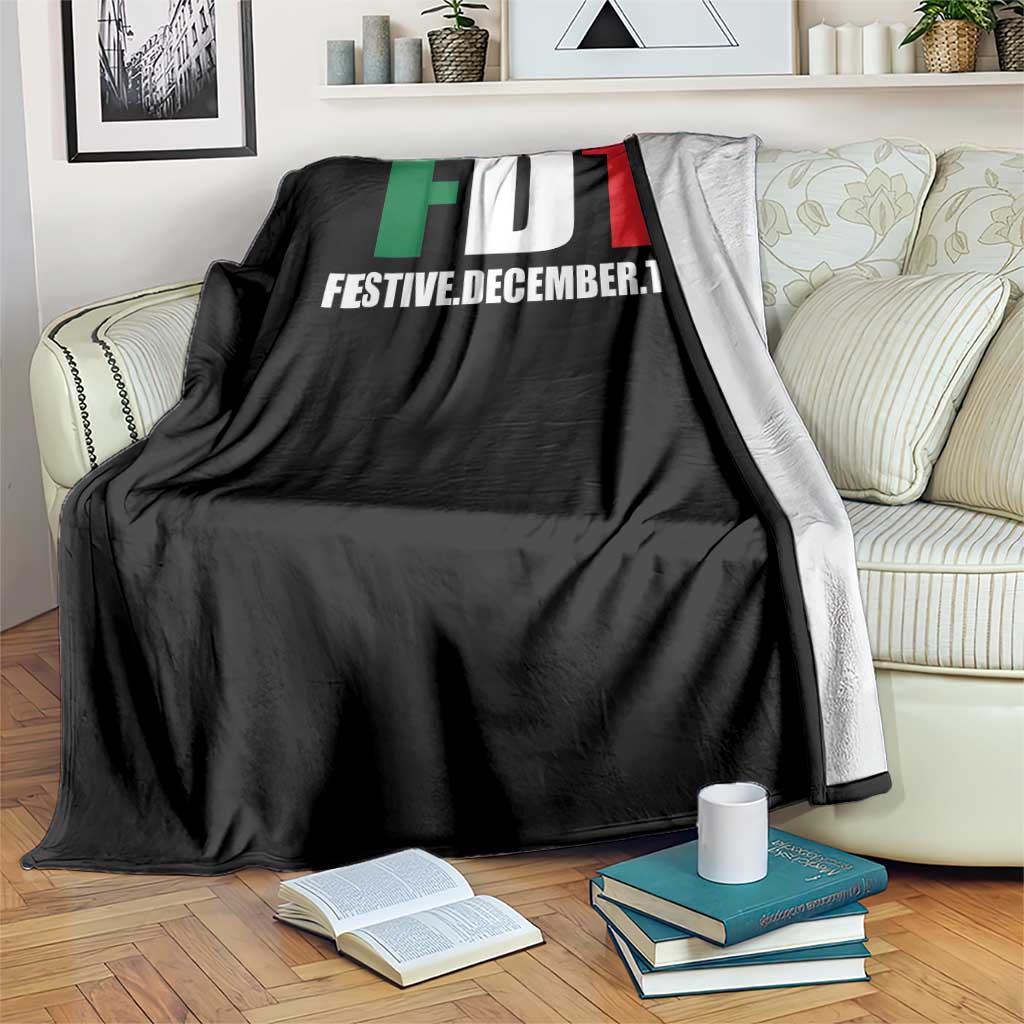 Subtle FDT Christmas Throw Blanket Hidden Message Funny Festive December Tree TS10 Print Your Wear