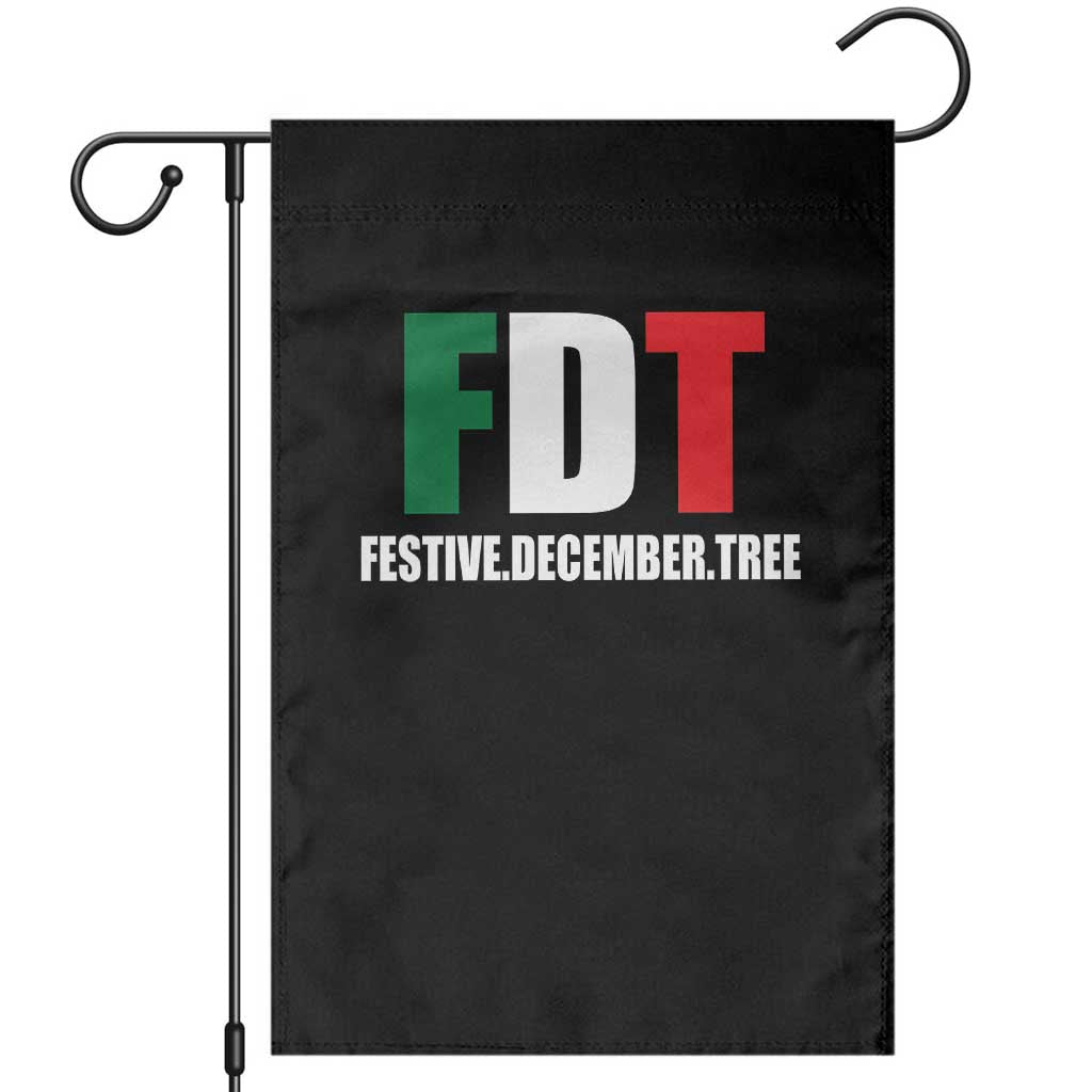 Subtle FDT Christmas Garden Flag Hidden Message Funny Festive December Tree TS10 Black Print Your Wear