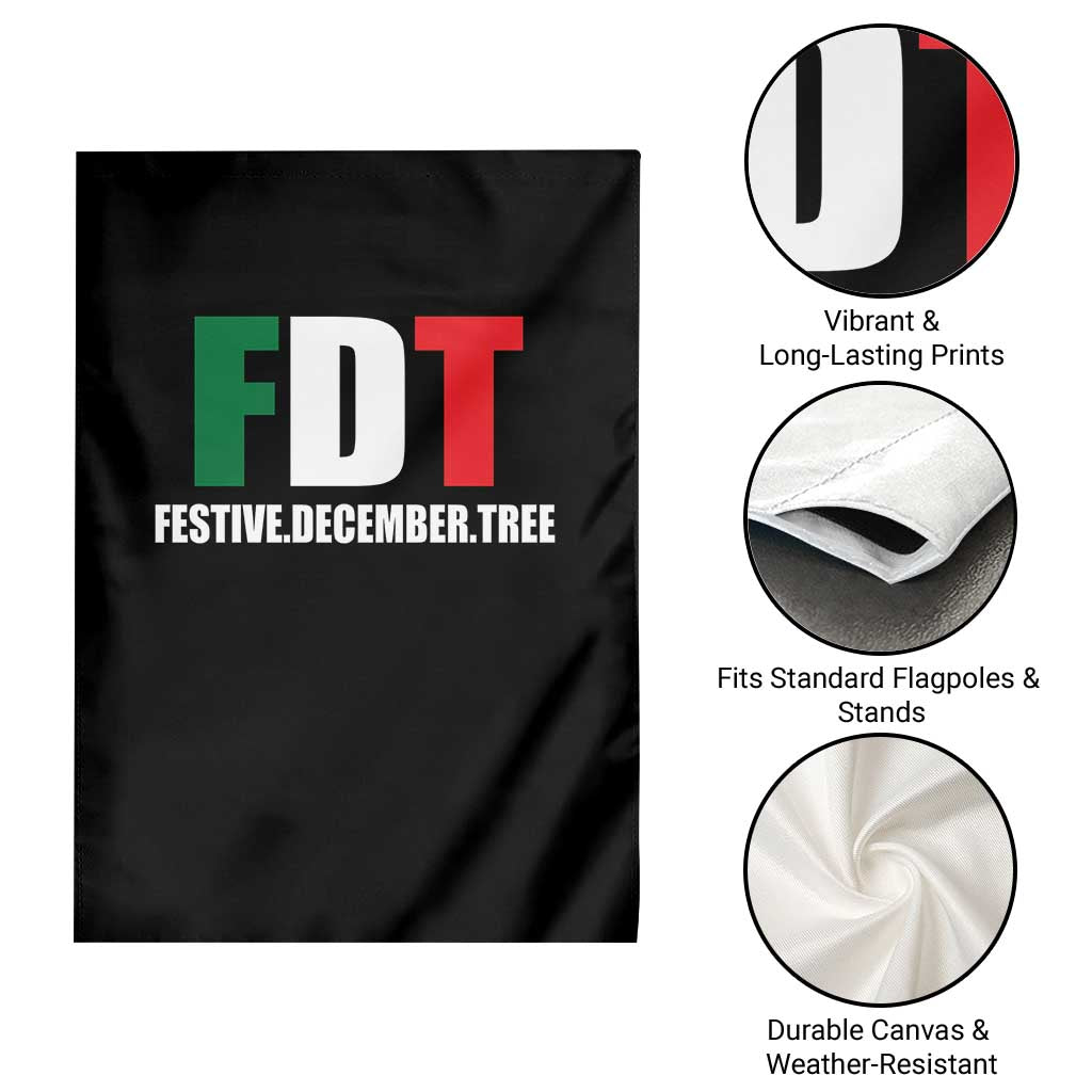 Subtle FDT Christmas Garden Flag Hidden Message Funny Festive December Tree TS10 Print Your Wear