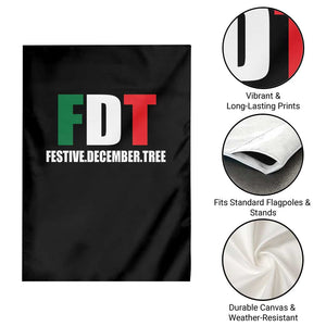 Subtle FDT Christmas Garden Flag Hidden Message Funny Festive December Tree TS10 Print Your Wear