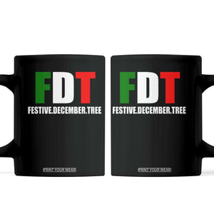 Subtle FDT Christmas Coffee Mug Hidden Message Funny Festive December Tree TS10 Black Print Your Wear