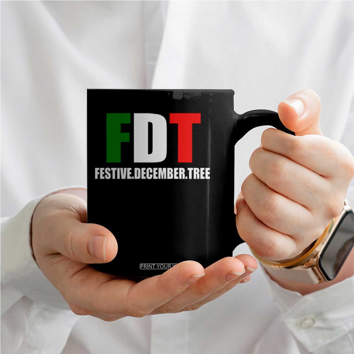 Subtle FDT Christmas Coffee Mug Hidden Message Funny Festive December Tree TS10 Print Your Wear