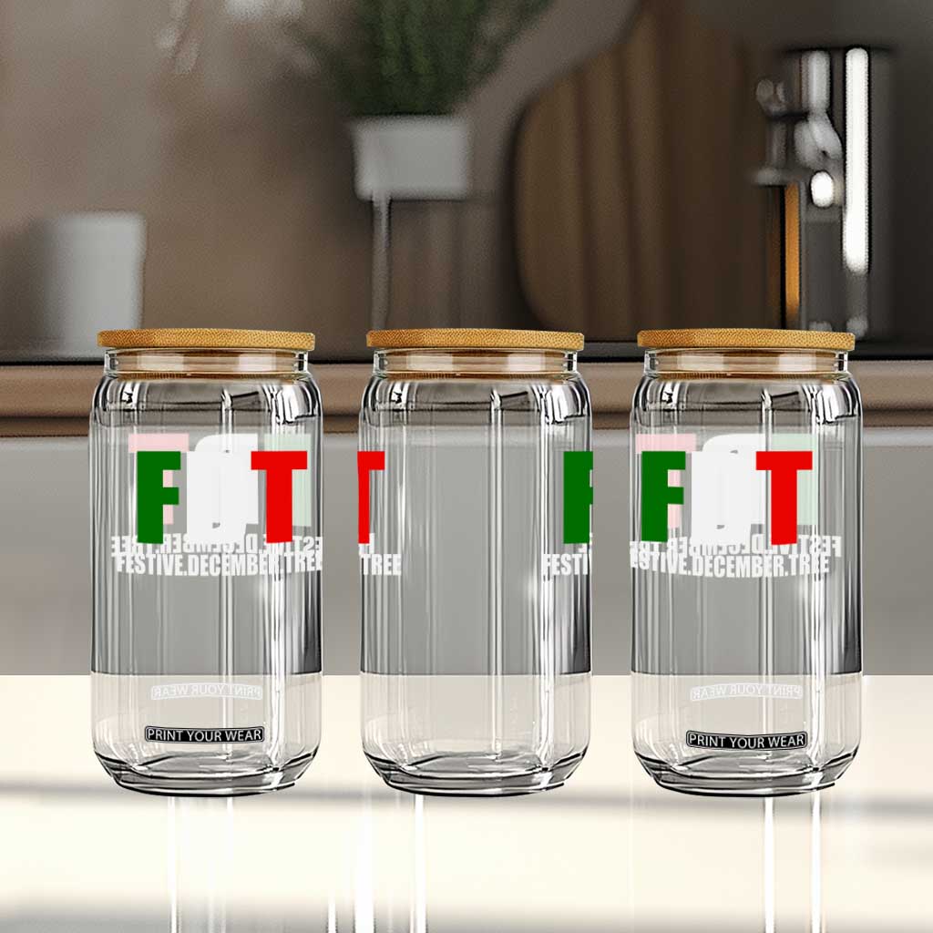 Subtle FDT Christmas Glass Can Hidden Message Funny Festive December Tree TS10 Print Your Wear