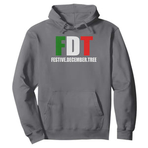 Subtle FDT Christmas Hoodie Hidden Message Funny Festive December Tree TS10 Charcoal Print Your Wear