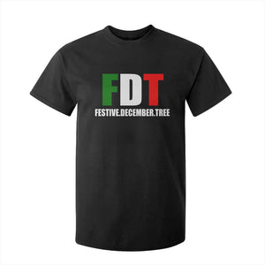 Subtle FDT Christmas T Shirt For Kid Hidden Message Funny Festive December Tree TS10 Black Print Your Wear