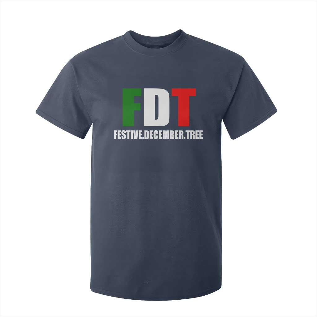 Subtle FDT Christmas T Shirt For Kid Hidden Message Funny Festive December Tree TS10 Navy Print Your Wear