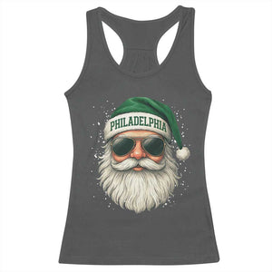 Christmas PFE Racerback Tank Top Funny Retro Santa Philly Lovers TS10 Dark Heather Print Your Wear