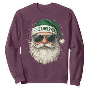 Christmas PFE Sweatshirt Funny Retro Santa Philly Lovers TS10 Maroon Print Your Wear
