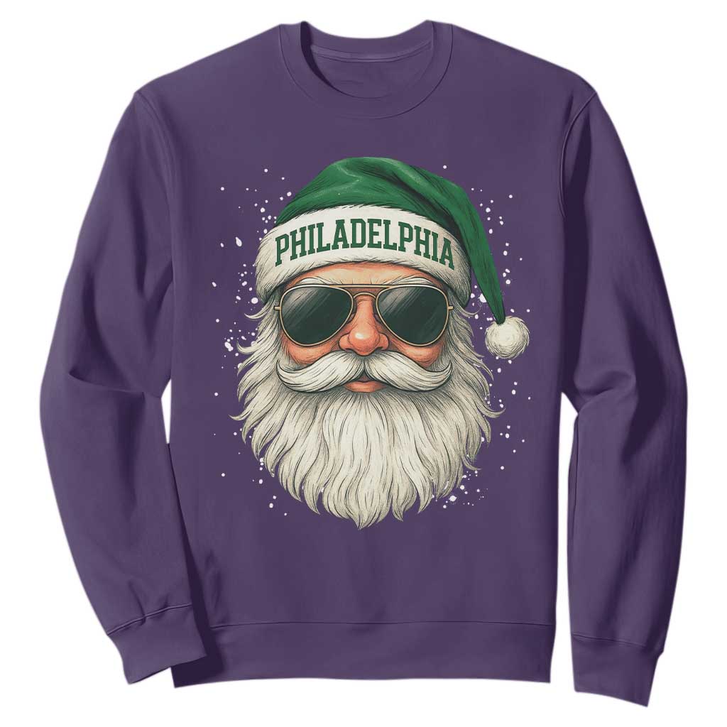 Christmas PFE Sweatshirt Funny Retro Santa Philly Lovers TS10 Purple Print Your Wear