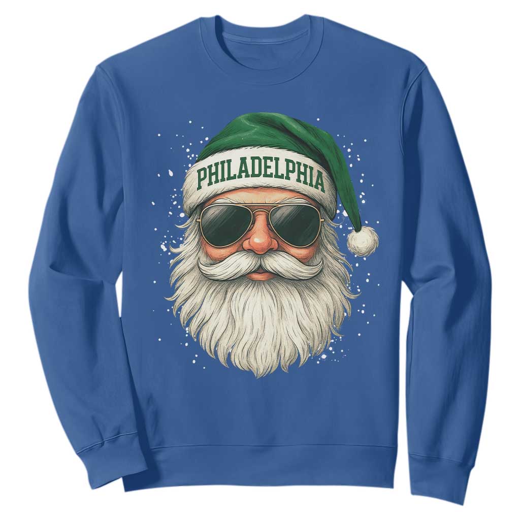 Christmas PFE Sweatshirt Funny Retro Santa Philly Lovers TS10 Royal Blue Print Your Wear