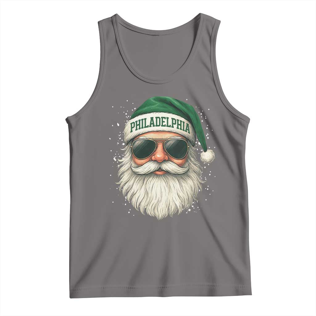 Christmas PFE Tank Top Funny Retro Santa Philly Lovers TS10 Deep Heather Print Your Wear