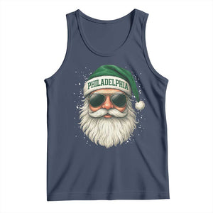 Christmas PFE Tank Top Funny Retro Santa Philly Lovers TS10 Navy Print Your Wear