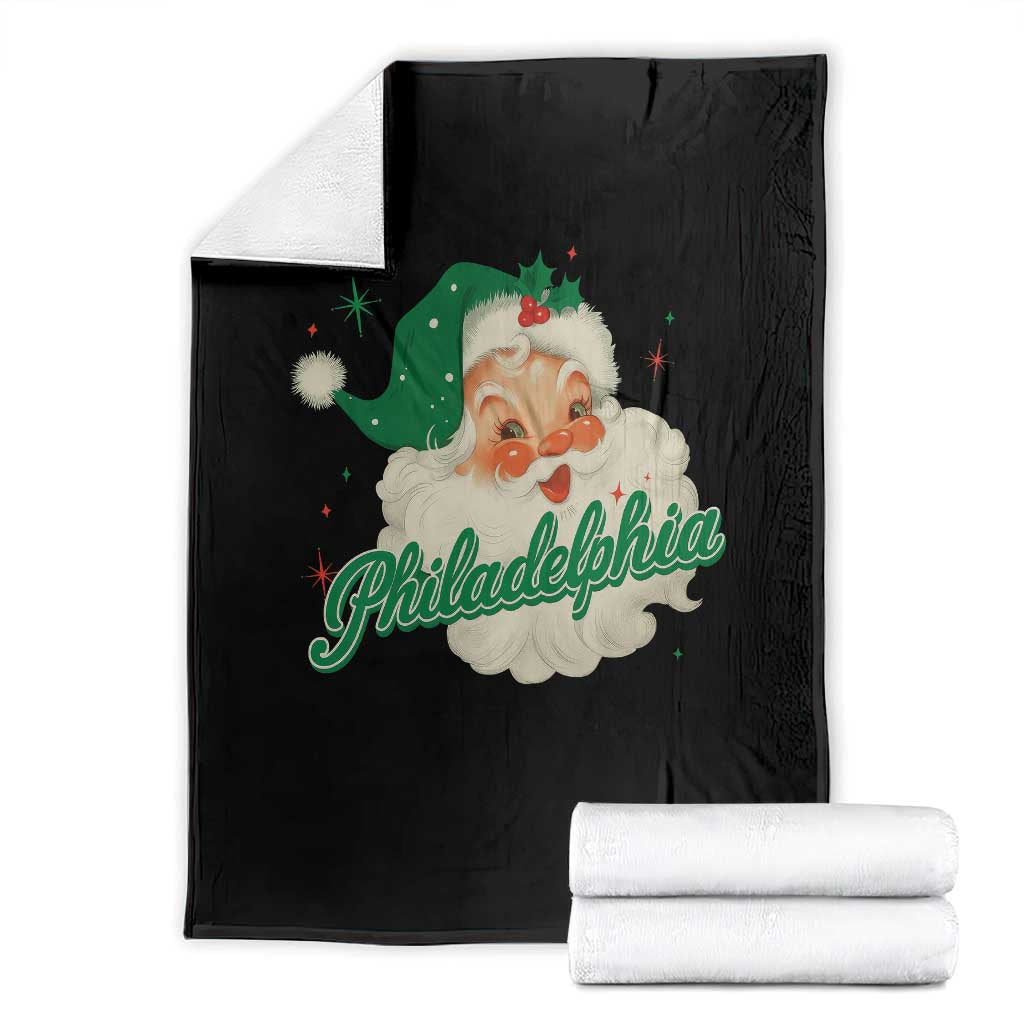 Christmas Philly Lover Throw Blanket Vintage Santa EF Football Fan TS10 Black Print Your Wear