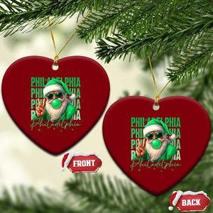 Christmas Philly Lover Ceramic Ornament Santa Retro EF Football Fan TS10 Print Your Wear
