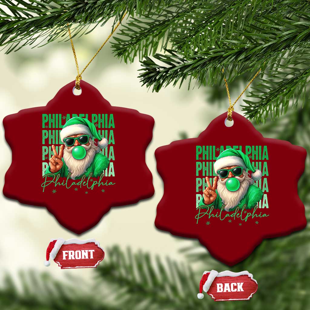 Christmas Philly Lover Ceramic Ornament Santa Retro EF Football Fan TS10 Print Your Wear