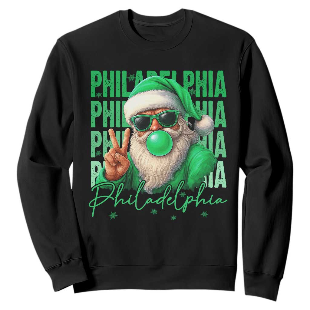 Christmas Philly Lover Sweatshirt Santa Retro EF Football Fan TS10 Black Print Your Wear