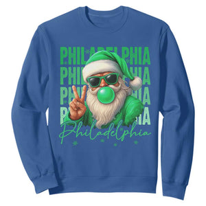 Christmas Philly Lover Sweatshirt Santa Retro EF Football Fan TS10 Royal Blue Print Your Wear