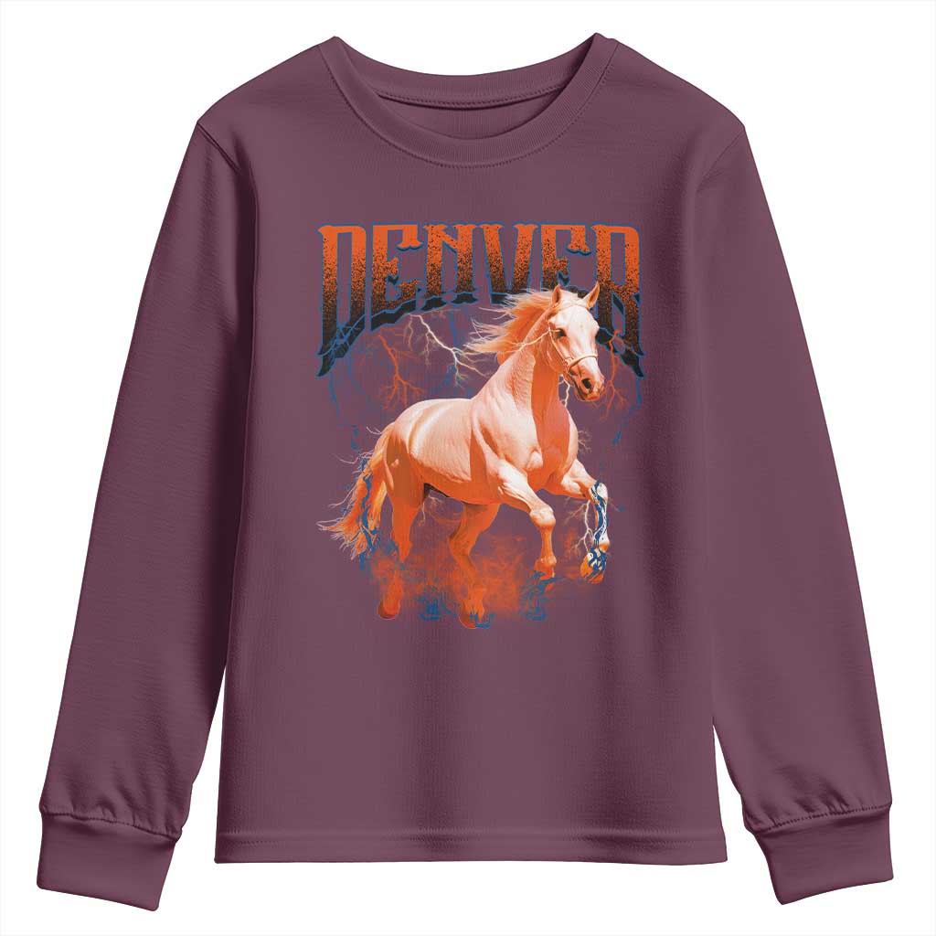 DFB Fan Youth Sweatshirt Vintage Mascot Game Day Bootleg TS10 Maroon Print Your Wear