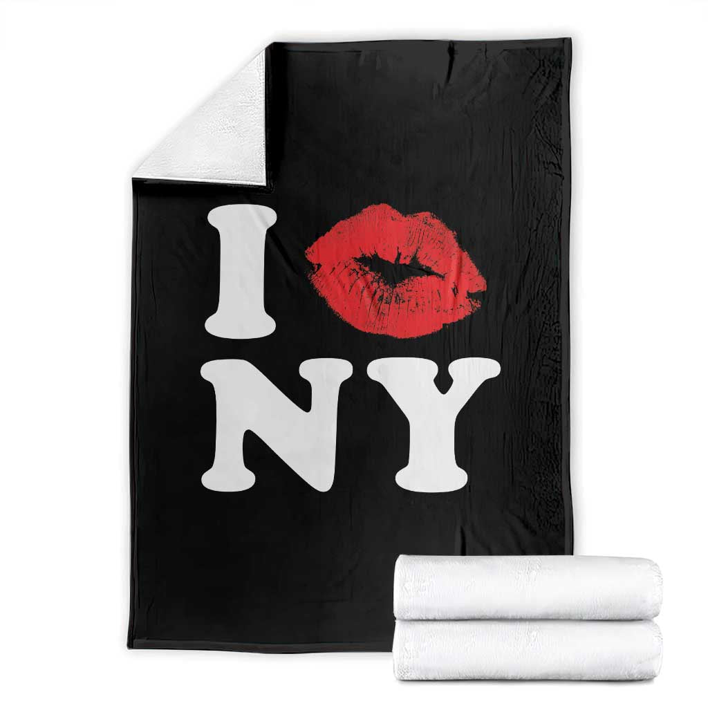 I Love NY Throw Blanket Sexy Lips Red Lipstick Kiss New York Lover Travel Gift TS10 Black Print Your Wear