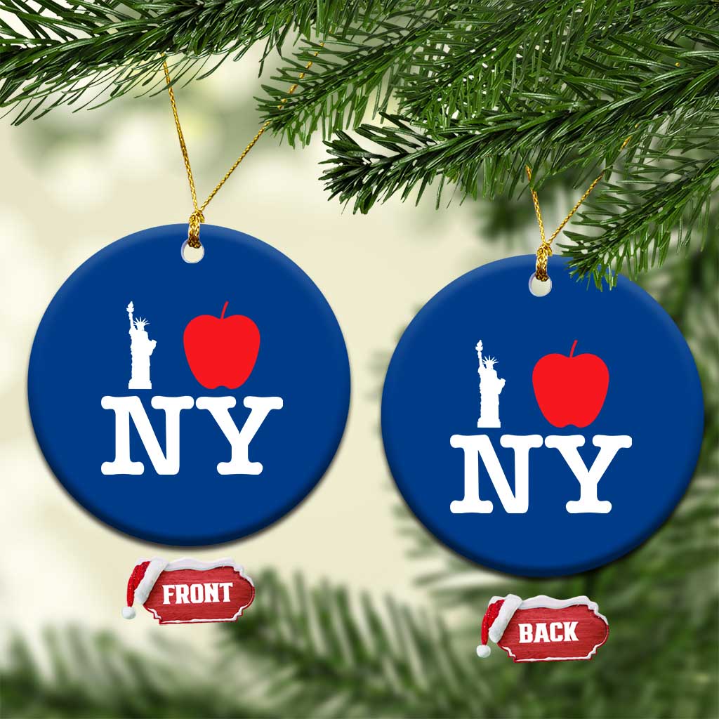 I Love NY Ceramic Ornament New York Lover Travel Gift TS10 1pc Blue Print Your Wear