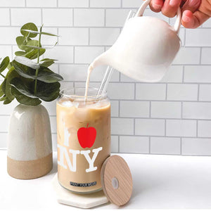 I Love NY Glass Can New York Lover Travel Gift TS10 Print Your Wear