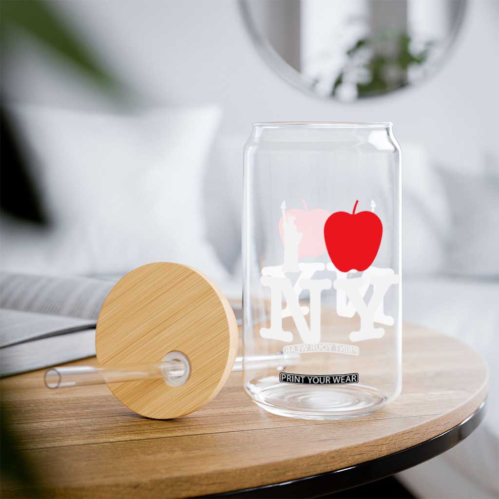 I Love NY Glass Can New York Lover Travel Gift TS10 Print Your Wear