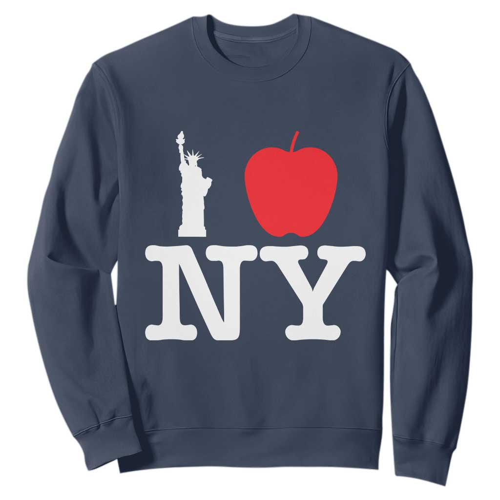 I Love NY Sweatshirt New York Lover Travel Gift TS10 Navy Print Your Wear