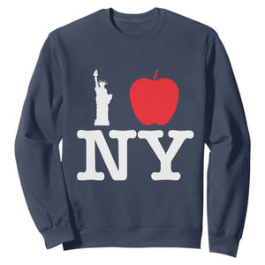 I Love NY Sweatshirt New York Lover Travel Gift TS10 Navy Print Your Wear