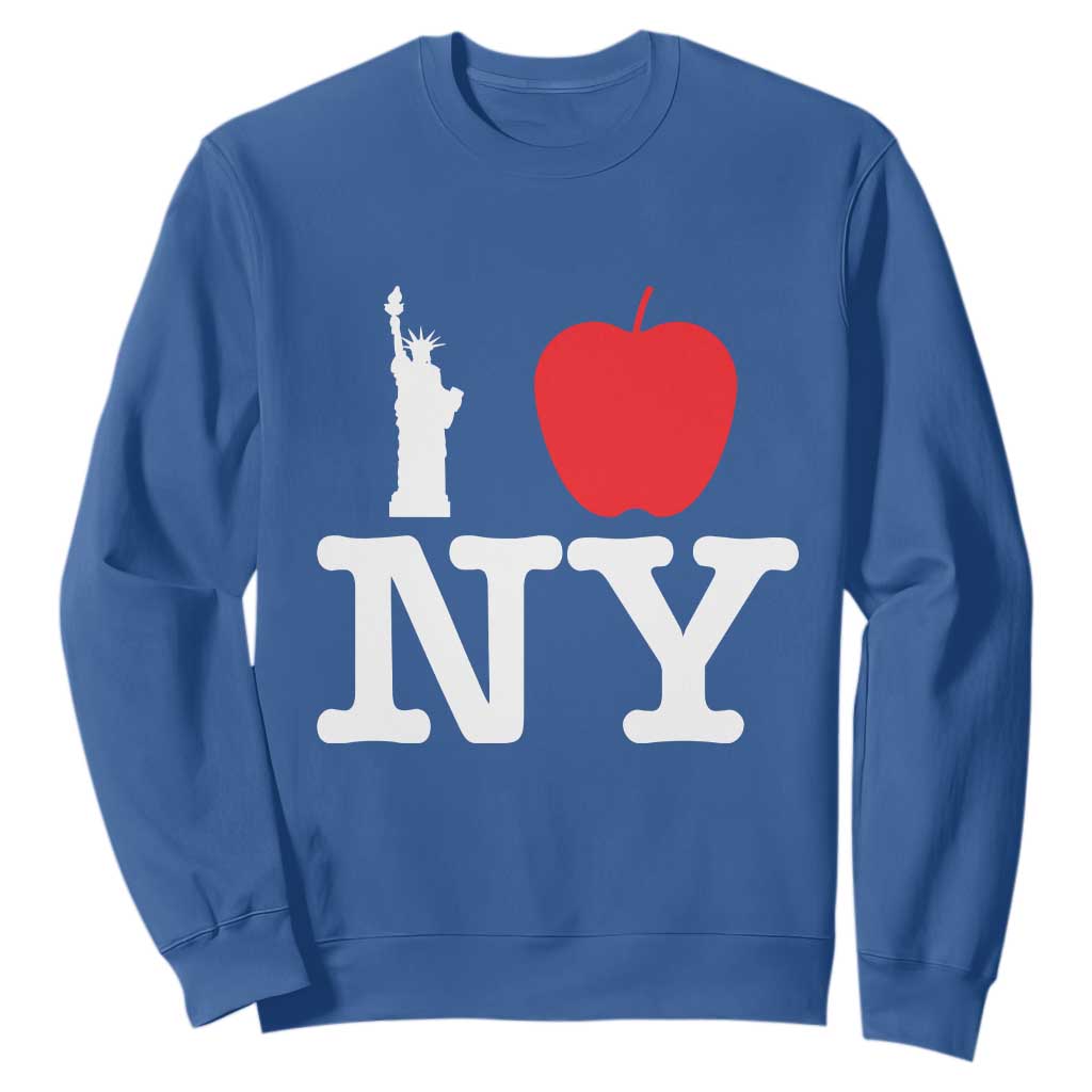 I Love NY Sweatshirt New York Lover Travel Gift TS10 Royal Blue Print Your Wear
