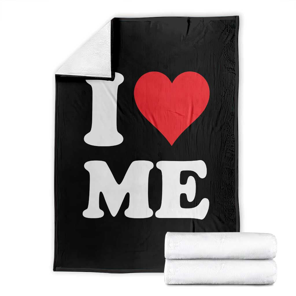 I Love Me Throw Blanket Funny Self Love Heart Positive Vibes TS10 Black Print Your Wear