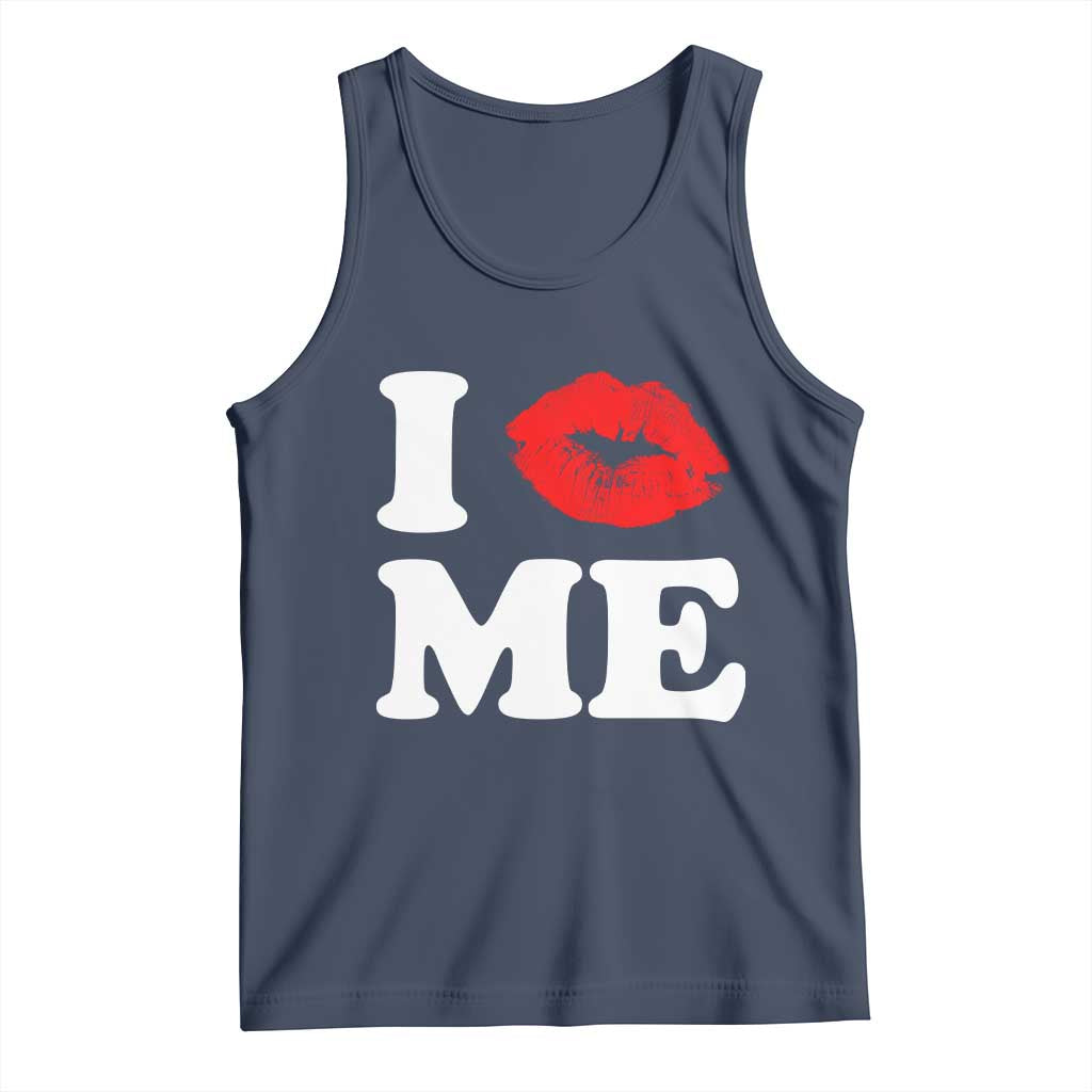 I Love ME Tank Top Sexy Lips Red Lipstick Kiss Self Love TS10 Navy Print Your Wear