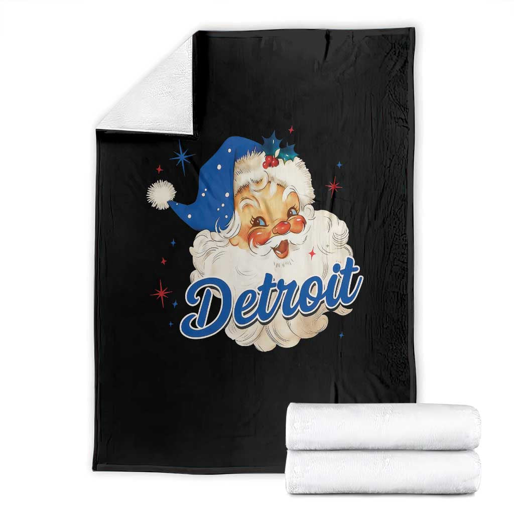 Christmas LF Football Throw Blanket Vintage Santa Sports Fan Game Day TS10 Black Print Your Wear