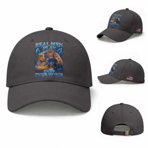 Funny Dachshund Dog Dad Baseball Cap Real Men Play With Their Wiener Funny Offensive TS10 Baseball Cap Universal Fit Dark Gray Print Your Wear
