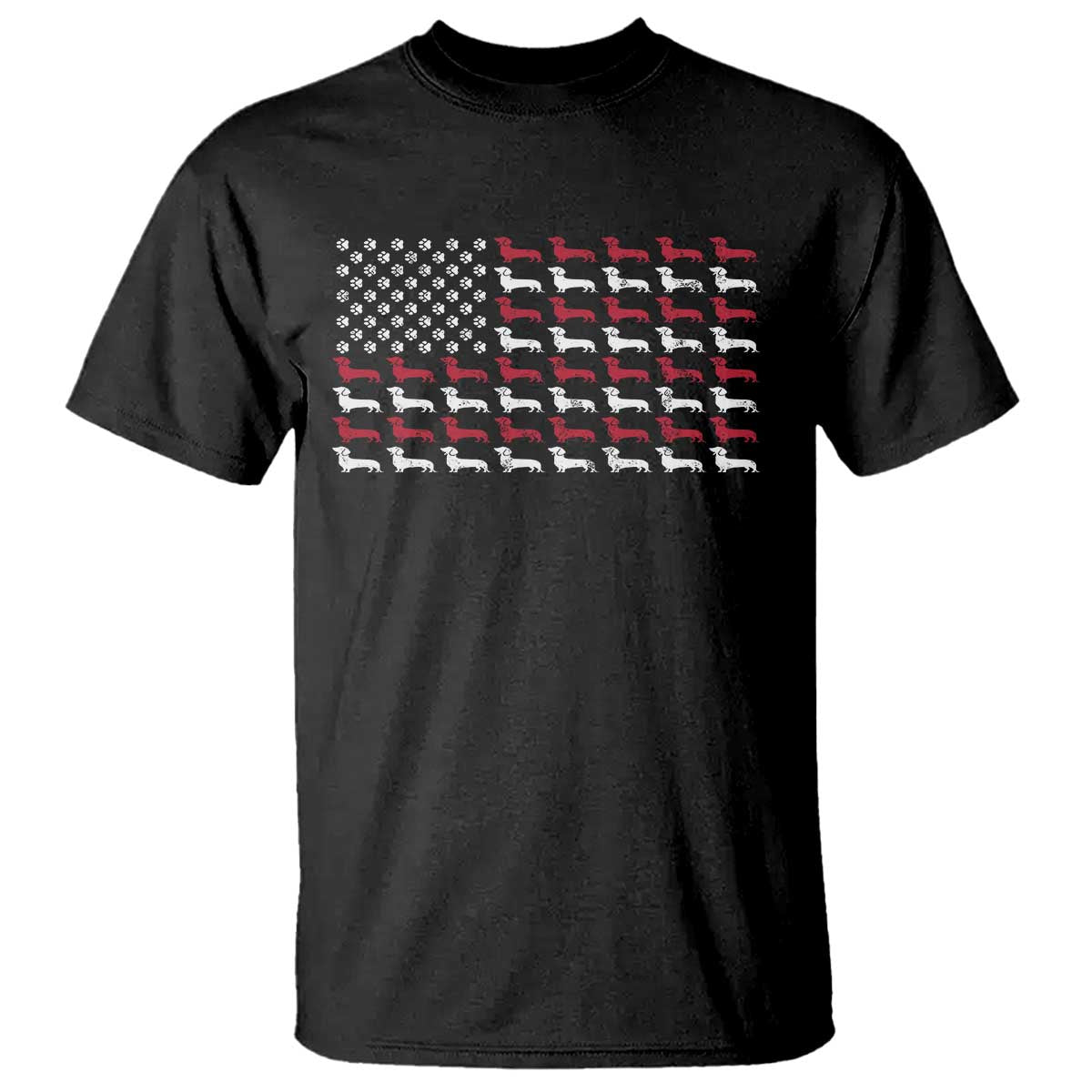American Flag Vintage Patriotic Dachshund Dad T Shirt Weiner Dog Fathers Day Gifts For Dog Lovers Dad TS10 Black Print Your Wear