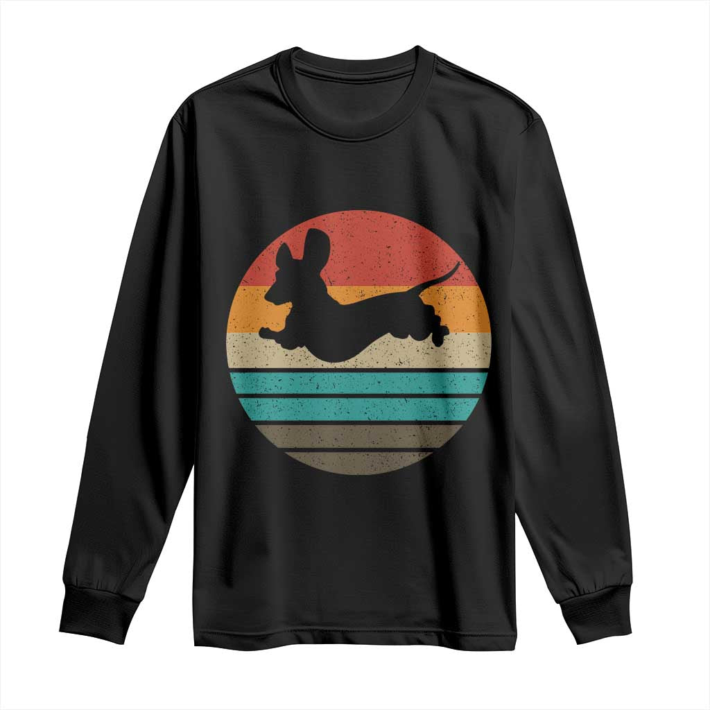 Vintage Dachshund Long Sleeve Shirt 60s 70s Retro Grunge Weiner Dog Love TS10 Black Print Your Wear