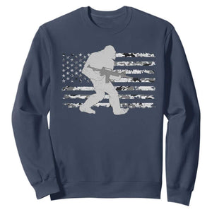 Bigfoot Gun Owner Sweatshirt Camo US American Flag Sasquatch Rifle TS10 Navy Print Your Wear