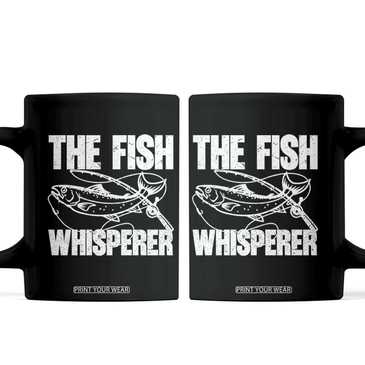Funny Fishing Coffee Mug The Fish Whisperer Lake Life Gift For Fishermen Dads TS10 Black Print Your Wear