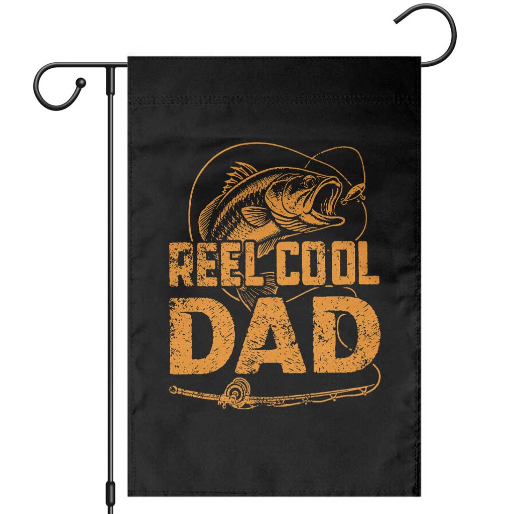 Reel Cool Dad Garden Flag Funny Fishing Fisherman Fathers Day TS10 Black Print Your Wear