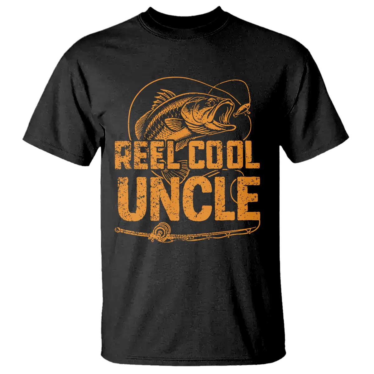 Reel Cool Uncle T Shirt Funny Fishing Fisherman Fathers Day TS10 Black Print Your Wear
