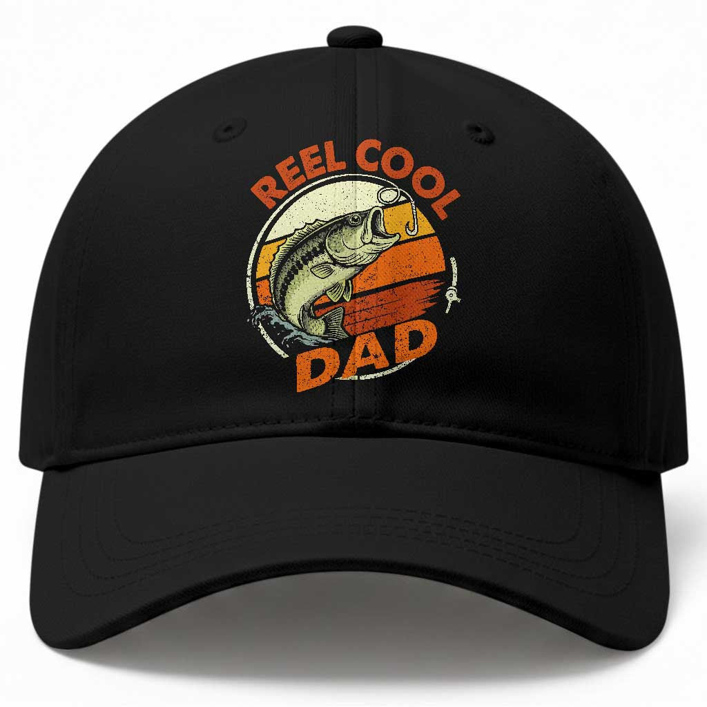 Reel Cool Dad Baseball Cap Funny Fathers Day Fishing Lover Fisherman TS10 Print Your Wear