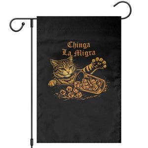 Chinga La Migra Garden Flag Retro Protest Subtle FDT Cat Meme TS10 Black Print Your Wear