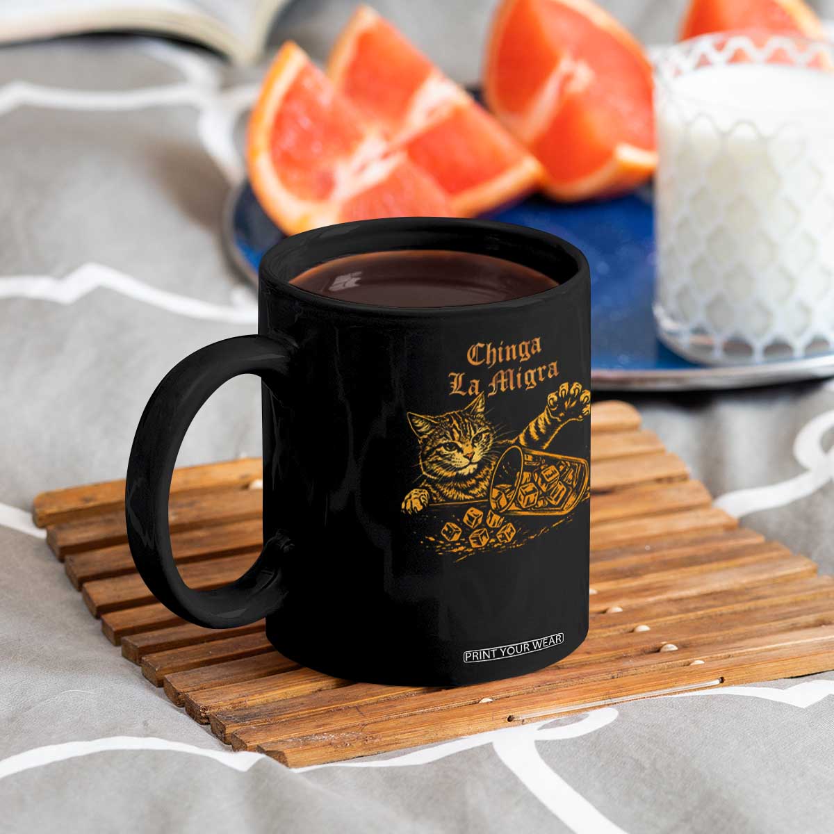 Chinga La Migra Coffee Mug Retro Protest Subtle FDT Cat Meme TS10 Print Your Wear