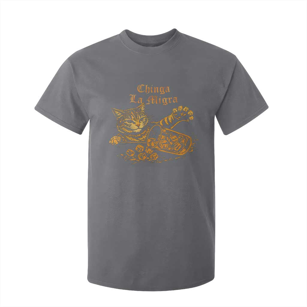 Chinga La Migra T Shirt For Kid Retro Protest Subtle FDT Cat Meme TS10 Charcoal Print Your Wear