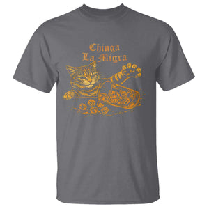 Chinga La Migra T Shirt Retro Protest Subtle FDT Cat Meme TS10 Charcoal Print Your Wear