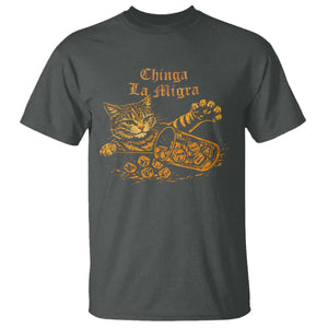 Chinga La Migra T Shirt Retro Protest Subtle FDT Cat Meme TS10 Dark Heather Print Your Wear