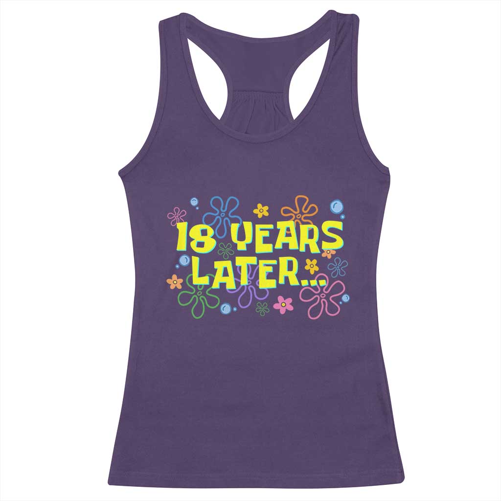 18 Years Later 18th Birthday Racerback Tank Top Eighteen Party Funny Meme TS10 Purple Print Your Wear