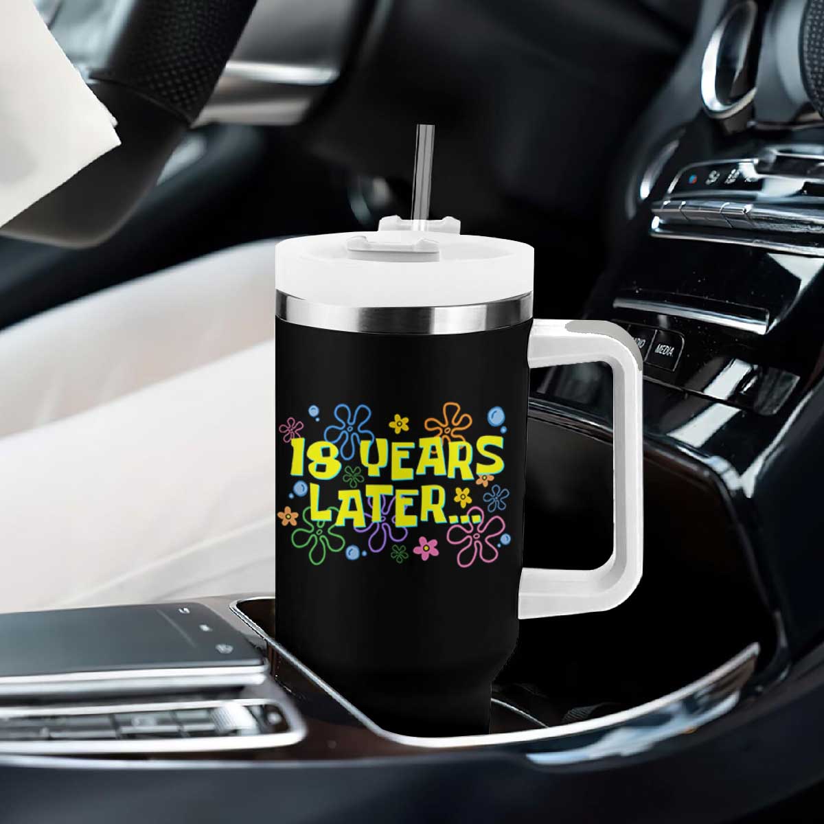 18 Years Later 18th Birthday Tumbler With Handle Eighteen Party Funny Meme TS10 Print Your Wear