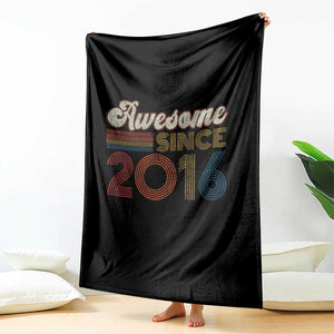 Awesome Since 2016 Throw Blanket 10yr Bday Son Boy Funny 10th 10 Year Old Birthday TS10 Print Your Wear