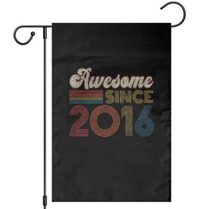Awesome Since 2016 Garden Flag 10yr Bday Son Boy Funny 10th 10 Year Old Birthday TS10 Black Print Your Wear