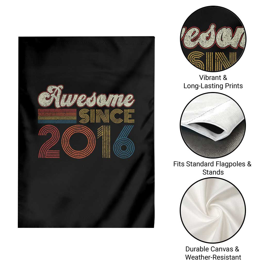 Awesome Since 2016 Garden Flag 10yr Bday Son Boy Funny 10th 10 Year Old Birthday TS10 Print Your Wear